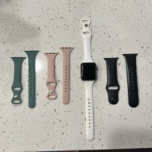 Series 3 Apple Watch + 4 bands + Apple charger